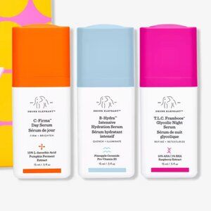 NEW Drunk Elephant Set, C-Firma, B-Hydra, T.L.C. Framboos Serums 3 piece